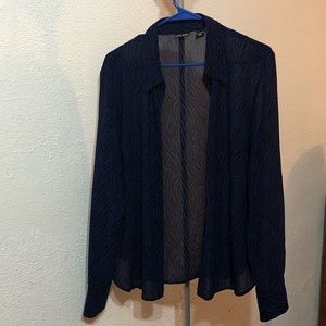 NY&CO sheer button down women’s blouse